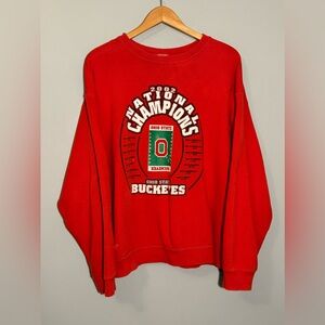 Vintage Ohio State Buckeyes 2002 OSU National Champions Crewneck Sweatshirt | XL